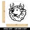 Christmas Deer Mount in Wreath Rubber Stamp for Stamping Crafting Planners